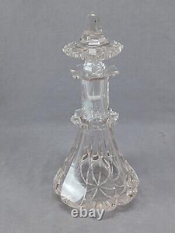 Mid 19th Century Bohemian Biedermeier Period Hand Blown Cut Glass Decanter B