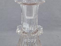 Mid 19th Century Bohemian Biedermeier Period Hand Blown Cut Glass Decanter B