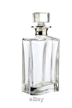 Modern Solid Silver & Glass Decanter (wine, Whisky, Sherry, Port, Spirits)