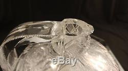 Monarch- by J Hoare- Whiskey Jug / Decanter- American Brilliant Cut Glass