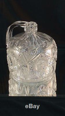 Monarch- by J Hoare- Whiskey Jug / Decanter- American Brilliant Cut Glass