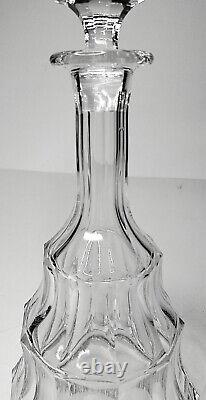 Moser Fine Crystal Decanter with Stopper Diplomat Collection Hand Cut Art Glass