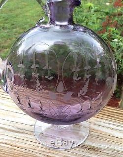 Moser Theresienthal Bohemian Art Cut Glass Cordial Decanter