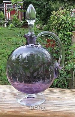 Moser Theresienthal Bohemian Art Cut Glass Cordial Decanter