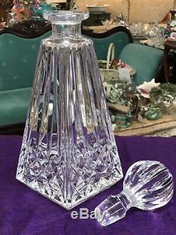 NEVER USED 12 Tall WATERFORD Square Cut Crystal Decanter Signed Square RARE