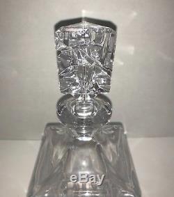 NEW Tiffany & Co Rock Cut Signed Contemporary Crystal Alcohol Decanter Stopper