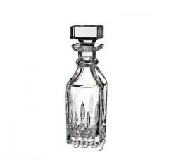 NEW Waterford Crystal Lismore Square Bourbon Decanter Retail $325.00