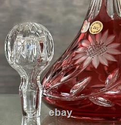 Nachtmann Ruby Red Decanter Vintage Red Ships Decanter Vintage Ruby Cut Glass