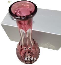 Nachtmann Traube Bohemian Cranberry Cut Clear Crystal Decanter