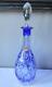 Nachtmann Traube Cobalt Blue Cut To Clear Crystal Wine Decanter With Stopper 15