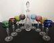 Nachtmann Traube Crystal Clear Decanter And 8 Cut To Clear Wine Hock Glass Set