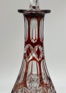 Nachtmann Traube Cut Crystal Wine Decanter CranberryClear withneck design &Stopper