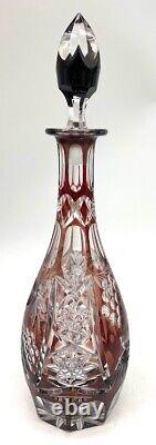 Nachtmann Traube Cut Crystal Wine Decanter CranberryClear withneck design &Stopper