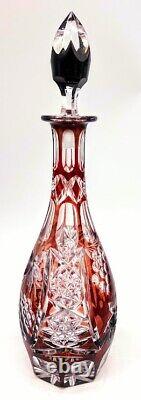 Nachtmann Traube Cut Crystal Wine Decanter CranberryClear withneck design &Stopper