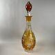 Nachtmann Traube Czech Cut To Clear Amber Crystal Wine Decanter With Stopper