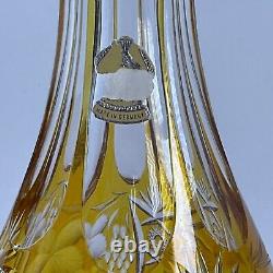 Nachtmann Traube Czech Cut to Clear Amber Crystal Wine Decanter with Stopper