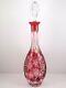 Nachtmann Traube Decanter 15.25 Ruby Cased Cut To Clear Crystal Grapes