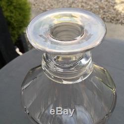 Nelson Barrel Faceted Cut Glass Decanter Solid Silver Ecclesiastical Stopper