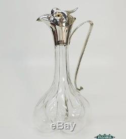 Novelty Sterling Silver Cut Glass Eagle Claret Jug Decanter Horton & Allday 1895