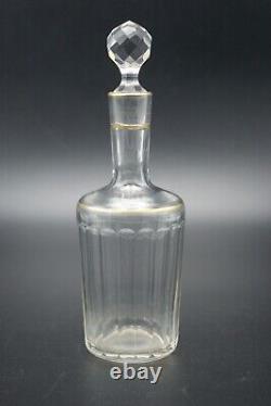Old Baccarat 1 Decanter Gold Clear Cut Crystal Liqueur Cave Bottle S. 751 France