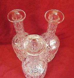 Old CORBELL & CO. Large Grape Vine Design LIQUOR SET with 3 Cut Glass Decanters