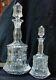 Pair Antique Cut Crystal Brillant Glass Decanters Rare Extraordiary, Dorflinger