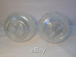 Pair Antique Cut Glass Decanters
