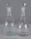 Pair Of Anglo Irish Cut Glass 8 1/2 Inch Small Decanters Circa 1790-1810