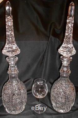 Pair of Big Cut Glass Decanters
