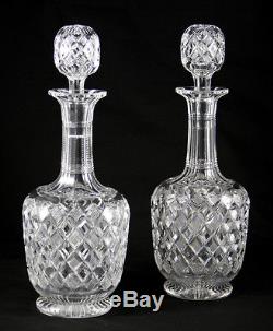 Pair of Cut Crystal Decanters Probably Baccarat