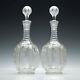 Pair Of Cut And Engraved Antique 19th Century Victorian Decanters C1870