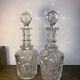 Pair Of Cut Glass Decanters With Stoppers