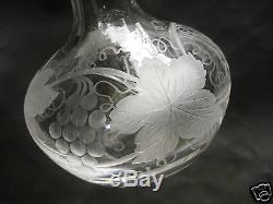 Pairpoint Glass Wine Decanter Wilcox/International Silverplate Tantalus Cruet