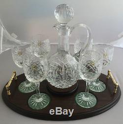 Passing The Port Set Of Glasses And Decanter On Tray