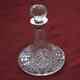 Petite Crystal Ships Decanter With Hallmarked Solid Sterling Silver Collar