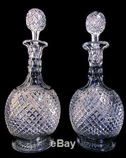 Pr ABP Brilliant Cut Glass Crystal Decanter Bottles Jugs Strawberry Diamond 13