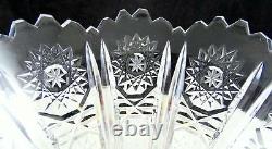 Queen Lace Variant Bohemian Czech Cut Lead Crystal Scalloped 6 1/8 Flared Vase