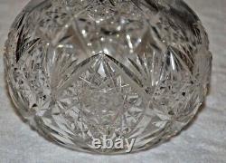 RARE ABP Brilliant Cut Glass GLASS CRYSTAL Wine Decanter Liquor Bottle 043