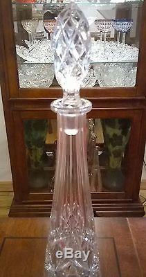 RARE ANTIQUE BACCARAT CUT GLASS CRYSTAL DECANTER/ FRANCE/ EXCELENT CONDITION