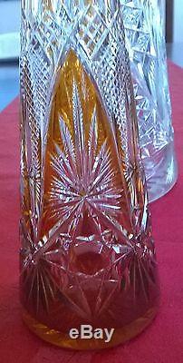 RARE ANTIQUE BACCARAT CUT TO CLEAR DECANTER/ FRANCE/ EXCELENT CONDITION