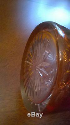 RARE ANTIQUE BACCARAT CUT TO CLEAR DECANTER/ FRANCE/ EXCELENT CONDITION