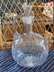 Rare Antique Engraved Whiskey Decanter & Stopper Glass Bottle Early American