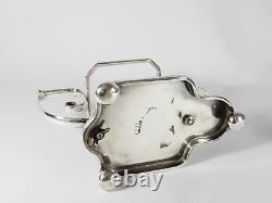 RARE Antique Victorian Silver Plate Cut Glass Locking Decanter Set John Sherwood
