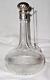 Rare Late 19thc Gorham Hinged W Chain Sterling Lid #615 Cut Glass Decanter