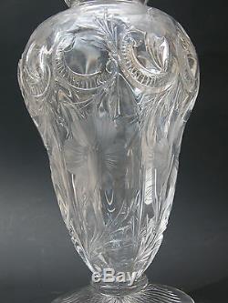 RARE Rock Crystal INTAGLIO Cut Glass DECANTER Stevens Williams WEBB Stourbridge