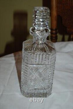 RARE Waterford Crystal Strawberry Square Master Cutter Spirits Decanter