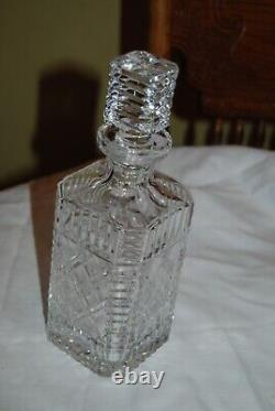 RARE Waterford Crystal Strawberry Square Master Cutter Spirits Decanter