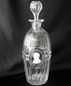 ROBERT BURNS Sulphide Portrait Cut Glass Decanter JOHN FORD