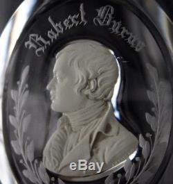 ROBERT BURNS Sulphide Portrait Cut Glass Decanter JOHN FORD