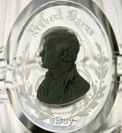 ROBERT BURNS Sulphide Portrait Cut Glass Decanter JOHN FORD